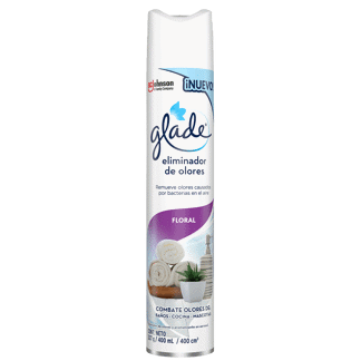 Glade Eliminador De Olores Aerosol Floral x400 ml