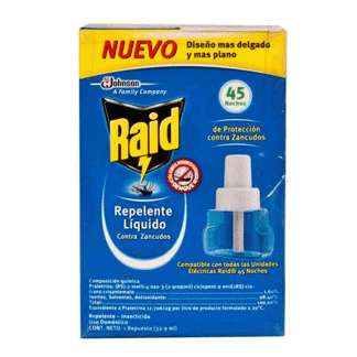 Insecticida Raid Líquido Blister x32.9ml + Unidad Eléctrica