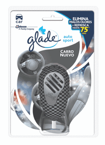 Ambientador Glade Auto Sport  Carro Nuevo x7ml