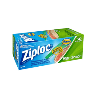 Ziploc Bolsa Reutilizable Para Sándwich x50 Piezas