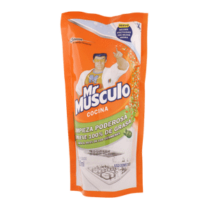 Mr Musculo Limpiador Quitagrasa Líquido Verde Doypack Repuesto x500ml