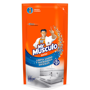 Mr Musculo Limpiador Líquido Baño Doypack Repuesto x500 ml