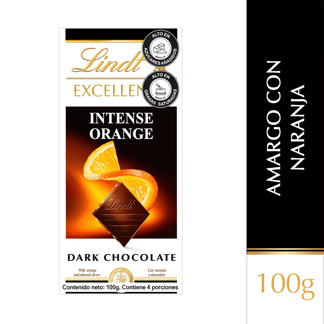Chocolate Lindt Excellence Intense Orange Dark Chocolate x100gr