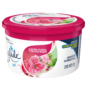 Glade Ambientador En Gel Lata Alegría Floral Y Frutos Rojos x70gr