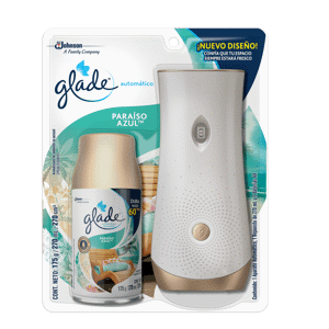 Glade Ambientador Automático En Aerosol Aparato Paraíso Azul x175gr