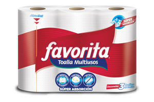 Toalla Favorita Doble Hoja x 3 Rollos