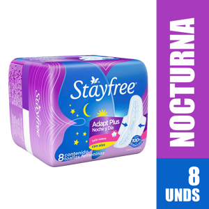 Toalla Higiénica Stayfree Noche y Día x8 Toallas