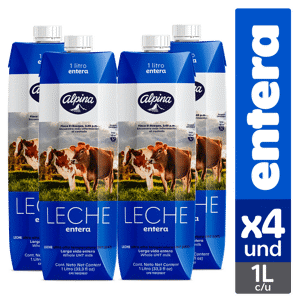Leche Entera Alpina Caja x4Un x1000ml
