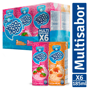 Yogurt Yogo Yogo Bisabor Caja 1Dp x6Un x185ml