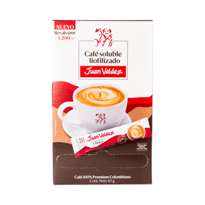 Café Juan Valdez Liofilizado Plegladiza x30 Sobres x1,5gr
