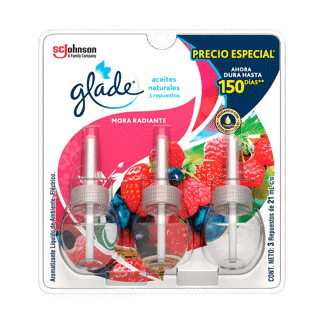 Ambientador Glade Aceites Mora Radiante Rto x21ml