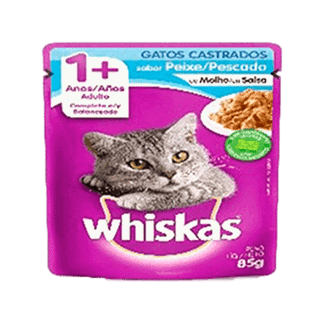 Alimento Húmedo Para Gatos Whiskas Castrados Sobre Pouch x85gr