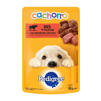 Alimento Húmedo Para Perro Pedigree Cachorro Res x24Un x100gr