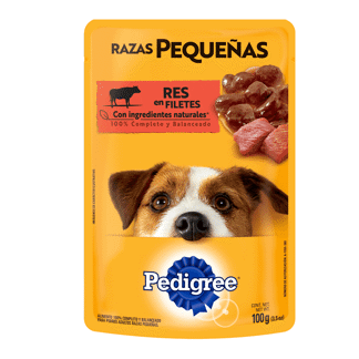 Alimento Húmedo Para Perro Pedigree Raza Pequeña Res x24Un x100gr