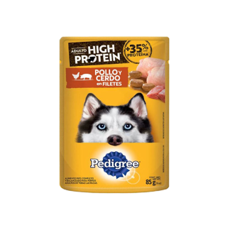 Alimento Húmedo Pedigree Para Perro High Protein  Pollo-Cerdo x24Un x85gr