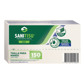 Toalla De Mano Sanitisu V-Fold x150 Toallas
