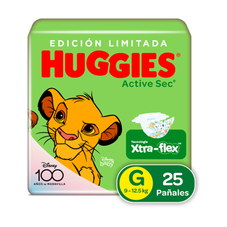 Pañal Huggies Active Sec Talla G Singlepk x25 Pañales