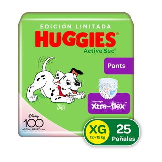 Pañal Huggies Pants Active Sec Talla XG Singlepk x25 Pañales