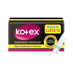 Tampón Kotex Digital Mediano Ristra x5Un x4 Tampones