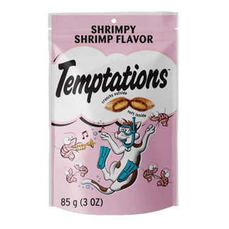 Snack Para Gato Temptations Camarón x12Un x85gr
