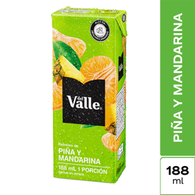 Jugo Frutal Del Valle Piña Y Mandarina x188ml