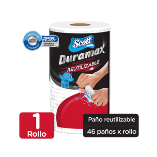 Toalla De Cocina Reutilizable Scott Duramax x1 Rollo x46 Hojas