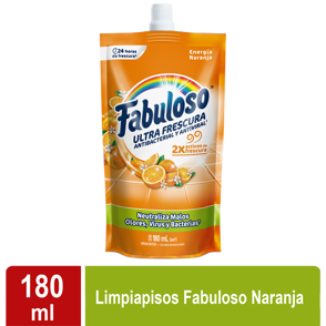 Limpiador Fabuloso Energia Naranja DoyPack x180ml