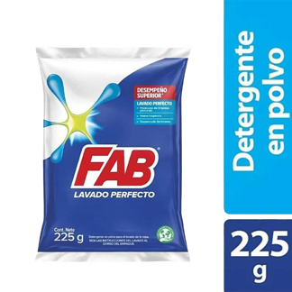 Detergente En Polvo Fab Floral x225gr