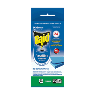 Raid Insecticida Pastillas Repuesto x 24.