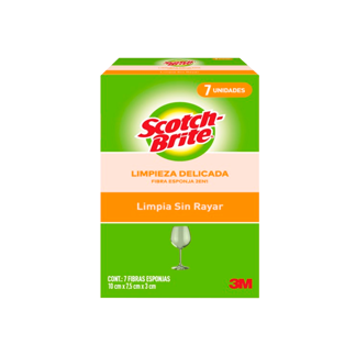 "Scotch Brite Esponja Cero Rayas ""2en1"".  Display x 07 unidades."