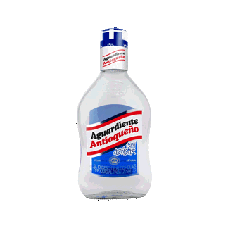 Antioqueño Aguardiente Azul. Botella 375ml.