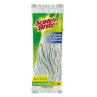 Scotch Brite Mopa de Algodón Reforzado con Palo.