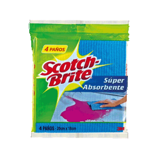 Scotch Brite Paño Absorbente. Sobre x 04 unidades.