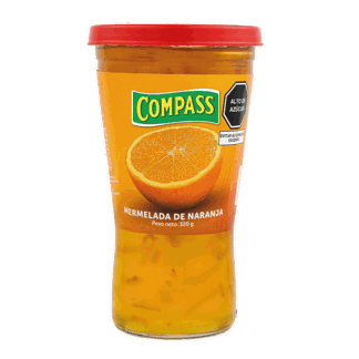 Compass Mermelada Naranja. Vaso 320gr.