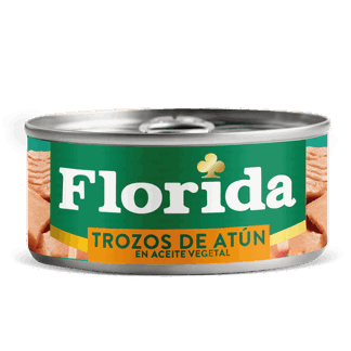 Florida Trozos de Atún Aceite Vegetal. Lata 140g.
