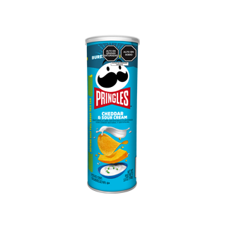 Pringles Cheddar Sour & Cream. Lata 158g.