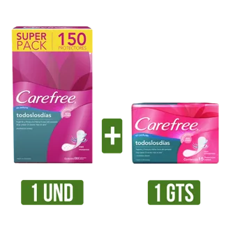 Protector Carefree Todos Los Dias x150Und Gts Protector Carefree Todos Los Dias x15Und