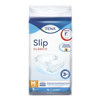Pañal Tena Slip Clasico M x3 Pañales Talla M