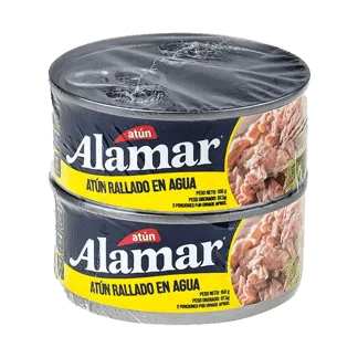 Atún Alamar Rallado Agua Duopack x2Unx150gr
