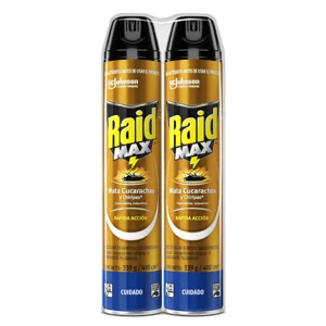 Oferta Insecticida Raid Aerosol Max x2Un x400ml c/u PE
