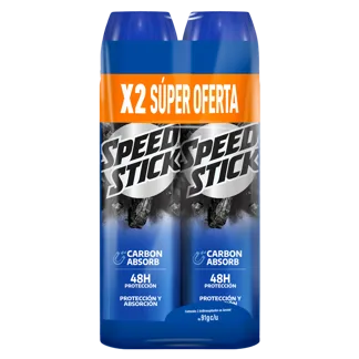 Oferta Desodorante Speed Stick Aerosol Carbon Absorb x2Un x91gr