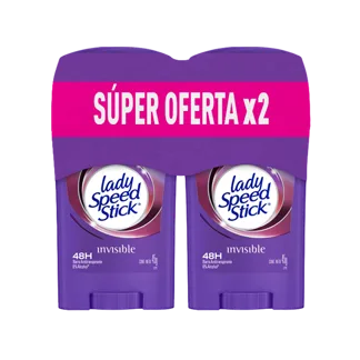 Oferta Desodorante Lady Speed Stick invisible x2Un x45gr