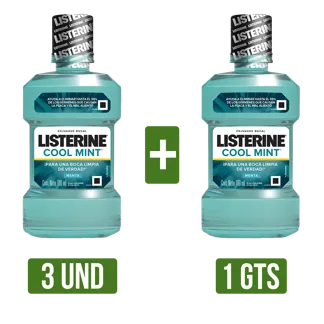 3Und Enjuague Bucal Gts Enjuague Bucal (Listerine Cool Mint x180ml)