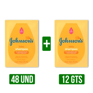 4Dp Shampoo Johnson´S  Gts 1Dp Shampoo Johnson´S (Baby Original Sachet 16Dp x12Un x25ml)