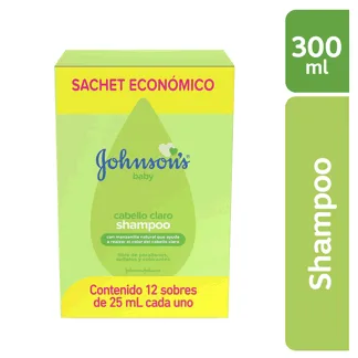 1Display Shampoo Johnson’S Baby Claro Sachet x12Un x25ml
