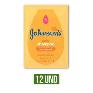 1Diplay Shampoo Johnson´S Baby Original Sachet x12Un x25ml