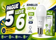 Pague 5 Lleve 6 Und Bombillos Led Pila 6W E27 Luz Clara