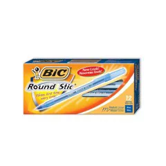 Boligrafo Bic Round Stick x12 Boligrafos